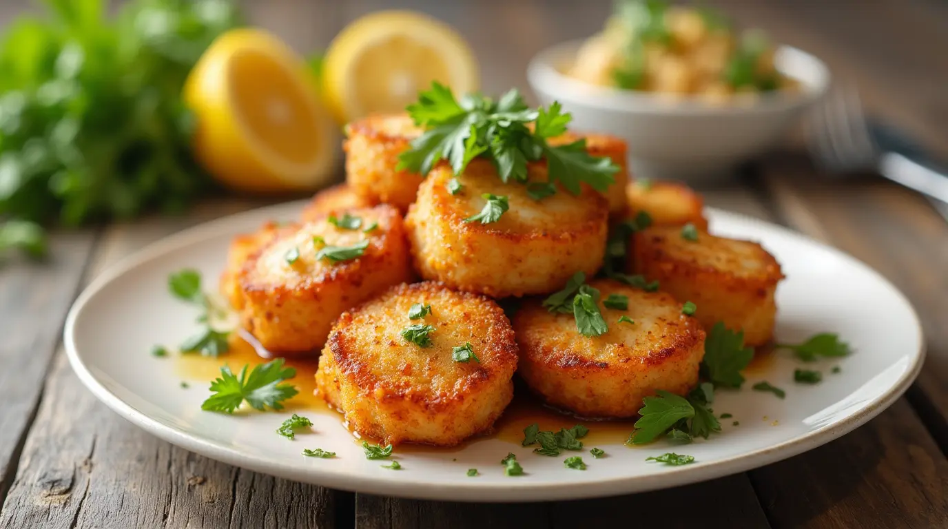 Crispy Breaded and Fried Scallops