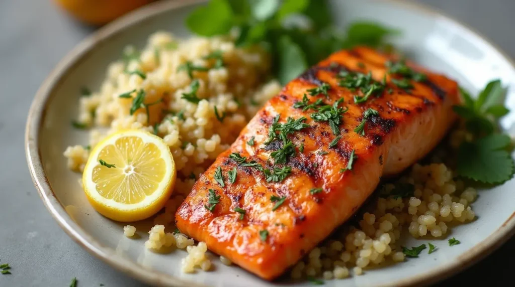 Grilled-Lemon-Herb-Salmon-with-Quinoa-Recipe 2