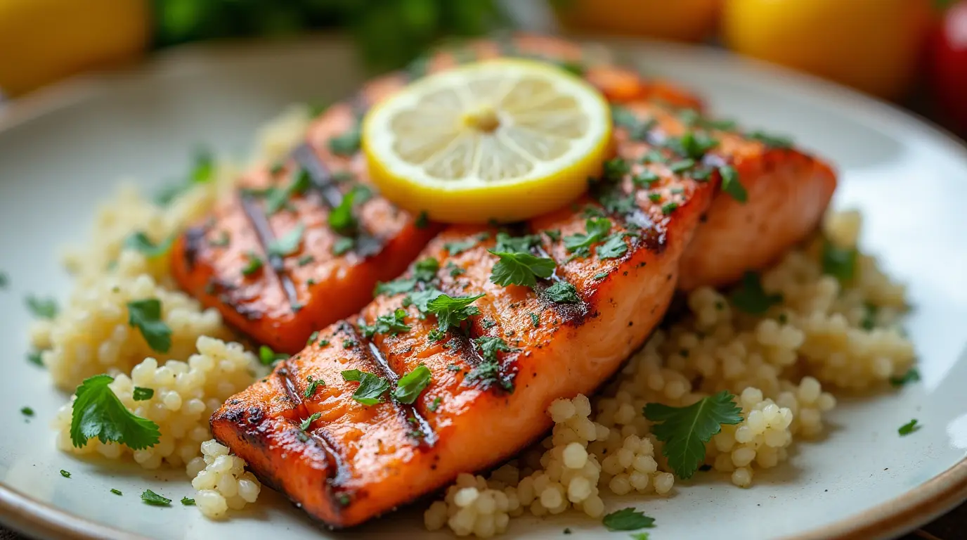 Grilled-Lemon-Herb-Salmon-with-Quinoa-Recipe