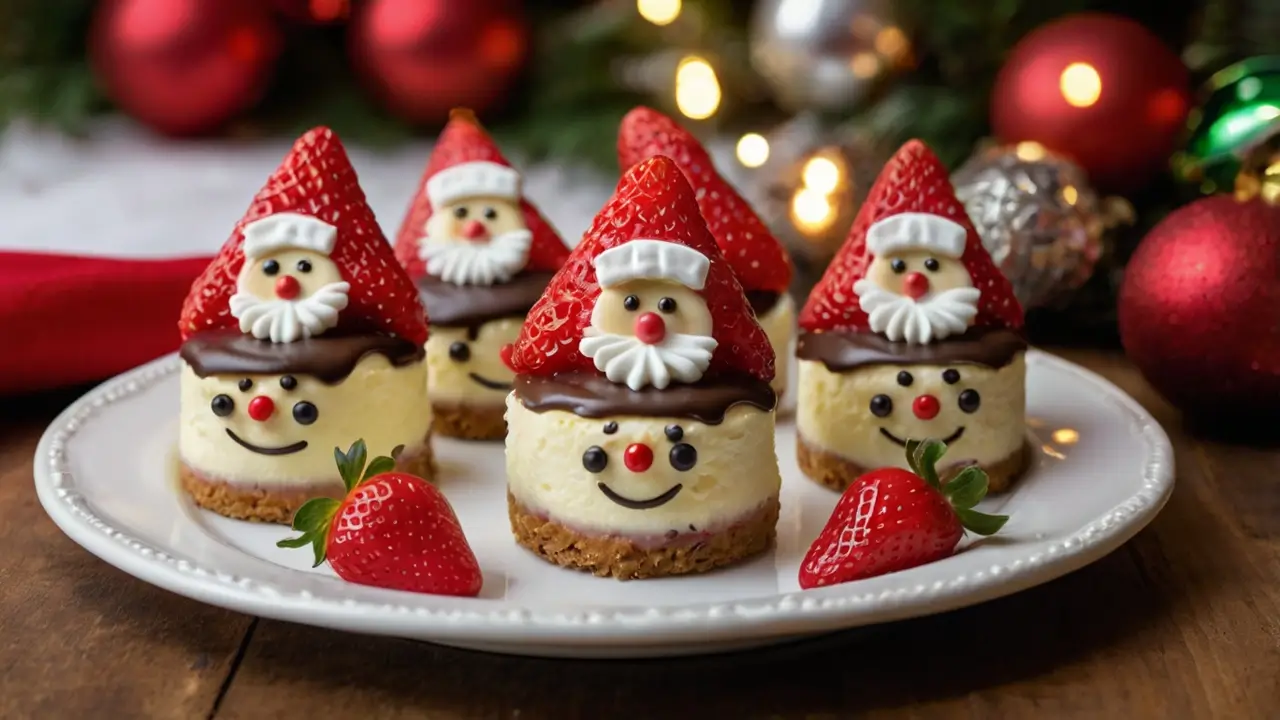 Mini-Santa-Christmas-Cheesecakes-Recipe